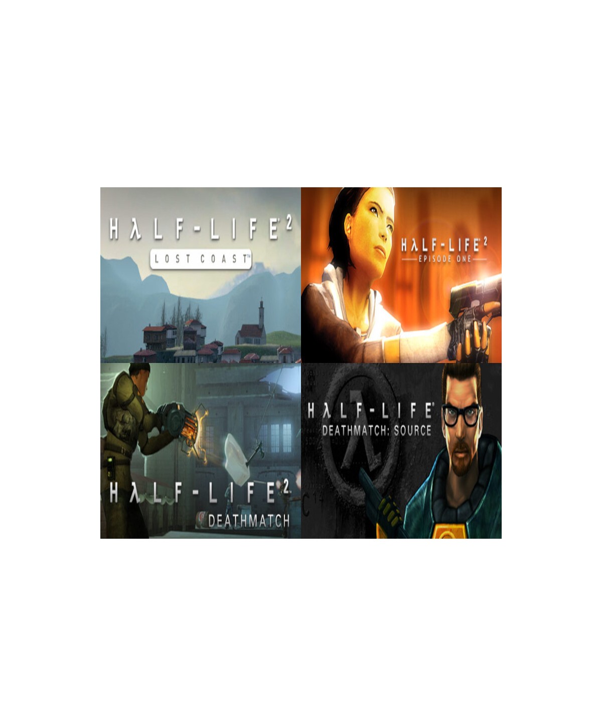 Half-Life 2: Lost Coast + Half-Life 2: Episode One + Half-Life 2: Deathmatch + Half-Life Deathmatch: Source Bundle Gift Steam Ke